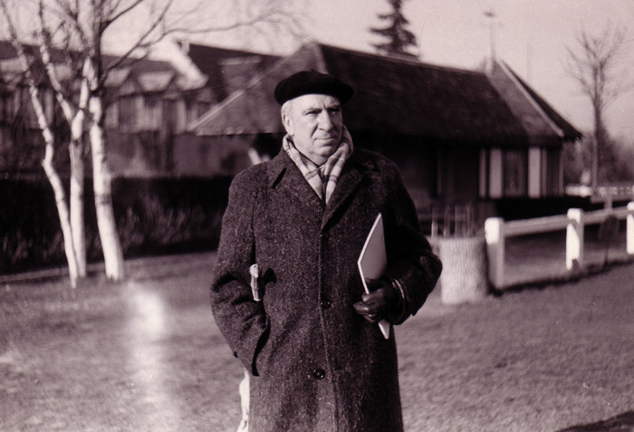 Quintanilla with a sketchbook