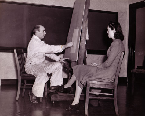 A student posing