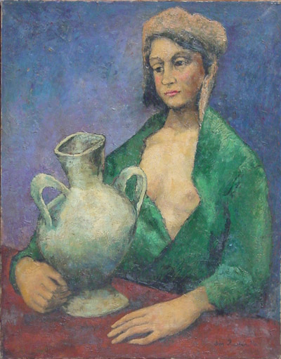 Woman with a White Vase